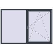 REHAU OPTIMUM EURO-DESIGN 70 2010x1350 mm ANTHRACITE_GREY_STRUKTURAL two-sided
