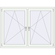 REHAU BRILLANT DESIGN 1600x1200 mm RAL 9016 Traffic white two-sided