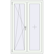 REHAU ENERGY-SAVING SYNEGO MD 1000x1600 mm RAL 9016 Traffic white dwustronny