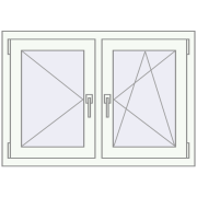Okna skrzydłowe 1000x700 mm REHAU OPTIMUM EURO-DESIGN 70 BLACK_BROWN zewnętrzny