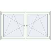 REHAU ENERGY-SAVING SYNEGO MD 1650x965 mm BLACK_ULTI-MATT zewnętrzny