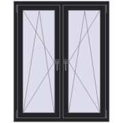 REHAU ENERGY-SAVING SYNEGO MD 1050x1325 mm BLACK_ULTI-MATT dwustronny REHAU ENERGY-SAVING SYNEGO MD 1050x1325 mm BLACK_ULTI-MATT dwustronny