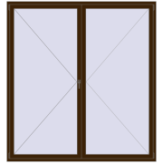 REHAU OPTIMUM EURO-DESIGN 70 2100x2250 mm DARK_OAK two-sided