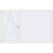 REHAU OPTIMUM EURO-DESIGN 70 2200x1400 mm RAL 9016 Traffic white dwustronny