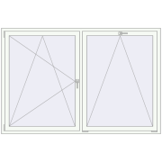 REHAU OPTIMUM EURO-DESIGN 70 2120x1410 mm RAL 9016 Traffic white two-sided