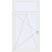 REHAU OPTIMUM EURO-DESIGN 70 1175x2221 mm RAL 9016 Traffic white two-sided