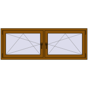 Tilt-and-Turn 1770x635 mm REHAU ENERGY-SAVING SYNEGO MD GOLDEN OAK two-sided Tilt-and-Turn 1770x635 mm REHAU ENERGY-SAVING SYNEGO MD GOLDEN OAK two-sided