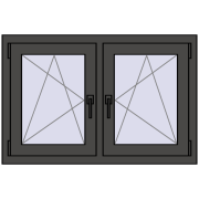 Okna skrzydłowe 1005x665 mm REHAU ENERGY-SAVING SYNEGO MD BASALT_GREY dwustronny