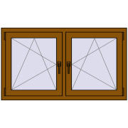 REHAU ENERGY-SAVING SYNEGO MD 1260x725 mm GOLDEN OAK dwustronny