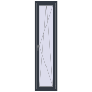 REHAU OPTIMUM EURO-DESIGN 70 500x2000 mm ANTHRACITE_GREY_STRUKTURAL two-sided
