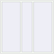 KORSA OPTIMUM REHAU EURO 70 1800x1800 mm RAL 9016 Traffic white two-sided