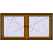 REHAU ENERGY-SAVING SYNEGO MD 1815x905 mm GOLDEN OAK dwustronny