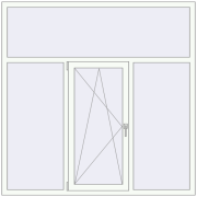 REHAU OPTIMUM EURO-DESIGN 70 1800x1800 mm RAL 9016 Traffic white two-sided