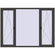 REHAU ENERGY-SAVING SYNEGO MD 2200x1600 mm BASALT_GREY two-sided