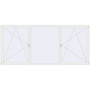 REHAU OPTIMUM EURO-DESIGN 70 4000x1800 mm RAL 9016 Traffic white two-sided
