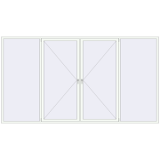 REHAU ENERGY-SAVING SYNEGO MD 4000x2200 mm RAL 9016 Traffic white two-sided