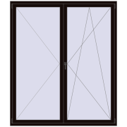 REHAU ENERGY-SAVING SYNEGO MD 1800x2100 mm BLACK_BROWN two-sided