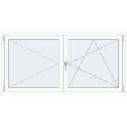 REHAU ENERGY-SAVING SYNEGO MD 1700x860 mm RAL 9016 Traffic white two-sided