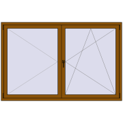 REHAU OPTIMUM EURO-DESIGN 70 2000x1300 mm GOLDEN OAK dwustronny