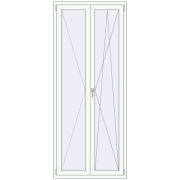 REHAU ENERGY-SAVING SYNEGO MD 950x2300 mm RAL 9016 Traffic white two-sided