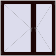 REHAU OPTIMUM EURO-DESIGN 70 1500x1500 mm CHOCOLATE_BROWN dwustronny