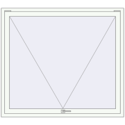 REHAU OPTIMUM EURO-DESIGN 70 1500x1330 mm RAL 9016 Traffic white two-sided