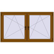 REHAU ENERGY-SAVING SYNEGO MD 1785x995 mm GOLDEN OAK dwustronny