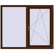 Okna skrzydłowe 1450x1200 mm CLASICTHERM 70 MAHAGON_SAPELI dwustronny Okna skrzydłowe 1450x1200 mm CLASICTHERM 70 MAHAGON_SAPELI dwustronny