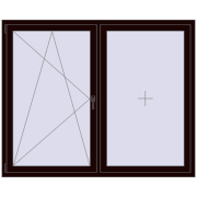REHAU OPTIMUM EURO-DESIGN 70 1760x1430 mm CHOCOLATE_BROWN two-sided