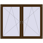 REHAU ENERGY-SAVING SYNEGO MD 1755x1430 mm DARK_OAK two-sided