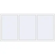 REHAU OPTIMUM EURO-DESIGN 70 2320x1170 mm RAL 9016 Traffic white two-sided