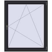 REHAU ENERGY-SAVING SYNEGO MD 1200x1400 mm BLACK_ULTI-MATT dwustronny REHAU ENERGY-SAVING SYNEGO MD 1200x1400 mm BLACK_ULTI-MATT dwustronny