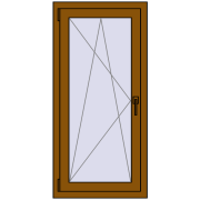REHAU OPTIMUM EURO-DESIGN 70 600x1300 mm GOLDEN OAK two-sided