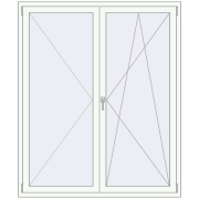 REHAU ENERGY-SAVING SYNEGO MD 1500x1800 mm RAL 9016 Traffic white two-sided