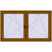 REHAU ENERGY-SAVING SYNEGO MD 1650x995 mm GOLDEN OAK dwustronny