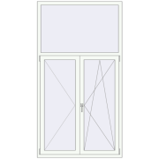 REHAU OPTIMUM EURO-DESIGN 70 1190x2190 mm RAL 9016 Traffic white two-sided