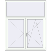 Okna skrzydłowe 1400x1700 mm REHAU OPTIMUM EURO-DESIGN 70 RAL 9016 Traffic white dwustronny