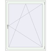 REHAU OPTIMUM EURO-DESIGN 70 1200x1450 mm RAL 9016 Traffic white two-sided