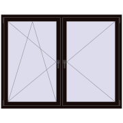 REHAU OPTIMUM EURO-DESIGN 70 1800x1400 mm BLACK_BROWN dwustronny REHAU OPTIMUM EURO-DESIGN 70 1800x1400 mm BLACK_BROWN dwustronny
