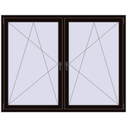 REHAU OPTIMUM EURO-DESIGN 70 1800x1400 mm BLACK_BROWN two-sided