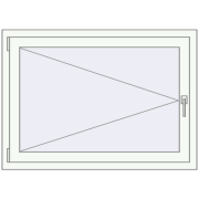REHAU OPTIMUM EURO-DESIGN 70 1115x800 mm RAL 9016 Traffic white two-sided