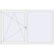 REHAU RENOVATION EURO 70 2090x1350 mm RAL 9016 Traffic white two-sided