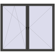 REHAU ENERGY-SAVING SYNEGO MD 2500x2200 mm BASALT_GREY two-sided