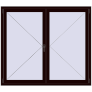 Okna skrzydłowe 1600x1400 mm REHAU OPTIMUM EURO-DESIGN 70 CHOCOLATE_BROWN dwustronny