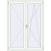 REHAU OPTIMUM EURO-DESIGN 70 1200x1650 mm RAL 9016 Traffic white two-sided