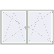 REHAU OPTIMUM EURO-DESIGN 70 2050x1400 mm RAL 9016 Traffic white two-sided