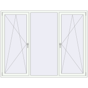 REHAU OPTIMUM EURO-DESIGN 70 2200x1700 mm RAL 9016 Traffic white two-sided