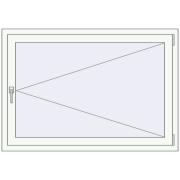 REHAU OPTIMUM EURO-DESIGN 70 1300x900 mm RAL 9016 Traffic white two-sided