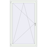REHAU OPTIMUM EURO-DESIGN 70 1110x1900 mm RAL 9016 Traffic white two-sided
