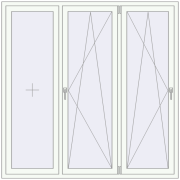 REHAU BRILLANT DESIGN 1800x1800 mm RAL 9016 Traffic white two-sided